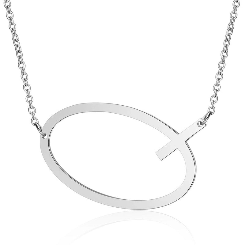 Stainless Steel Fashion Polishing Letter Necklace