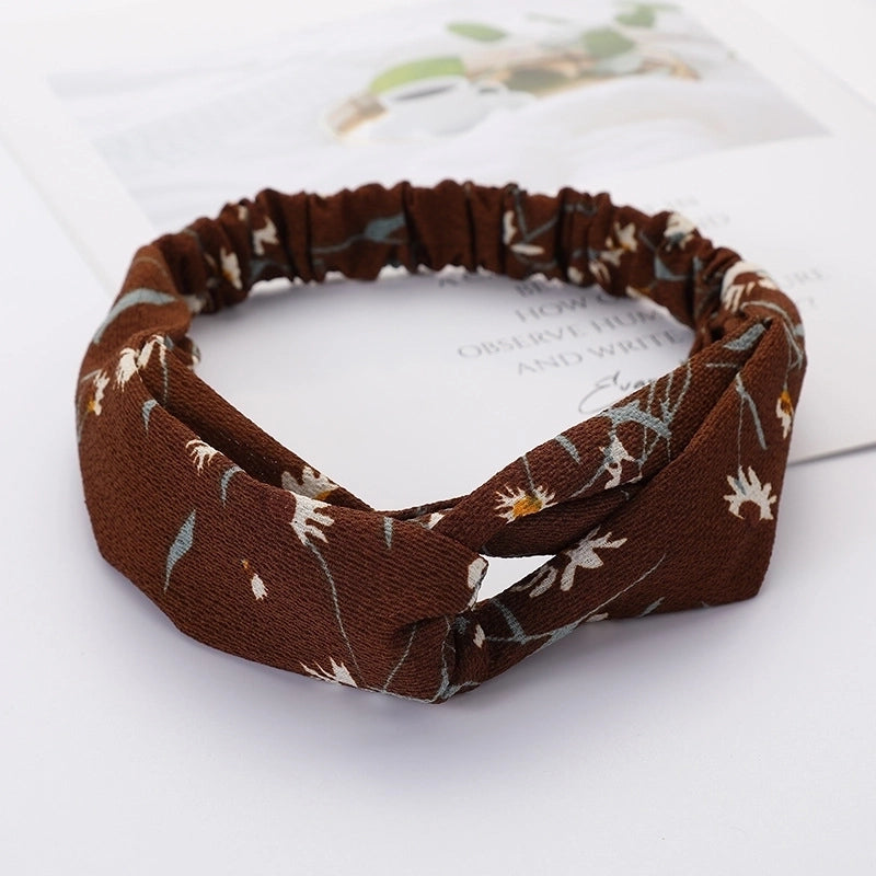 Women’s Lady Polka Dots Flower Cloth Hair Band
