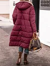 Women's Long Hooded Jacket Fleece Soft Reversible Coat