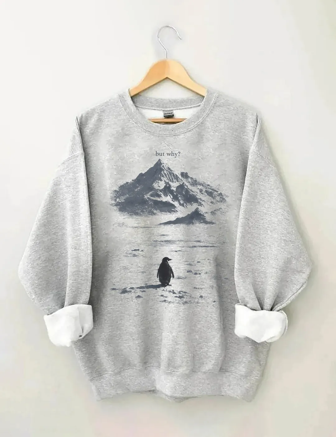 But Why Penguin Sweatshirt