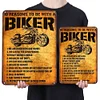 10 raisons d&rsquo;&ecirc;tre avec un motard - Panneaux en &eacute;tain m&eacute;tallique(20*30cm/30*40cm) - Garage