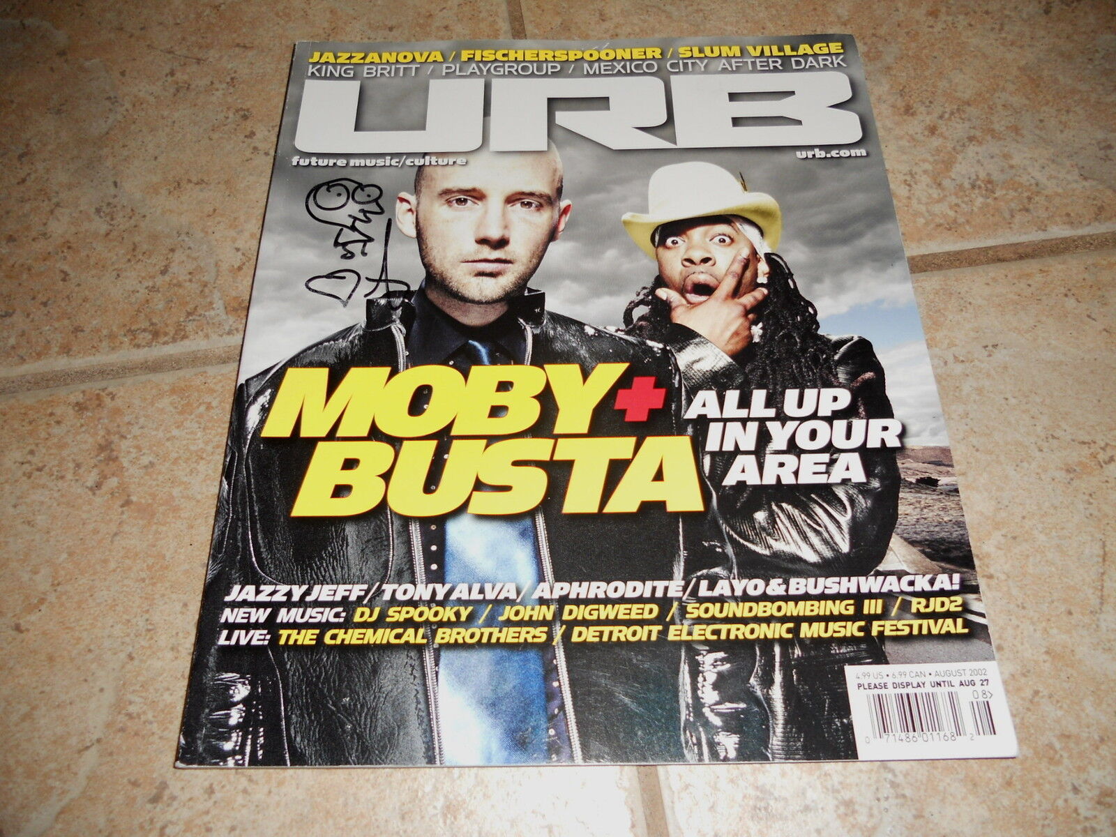 Moby MC URB Music Signed Autographed Magazine Cover Photo Poster painting Guaranteed