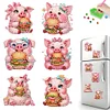 6Pcs Diamond Painting Acrylic Hamburger Pig Fridge Magnet for Adults