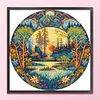 Lake-18CT Stamped Cross Stitch 25*25cm/9.84*9.84in tapestrymarket