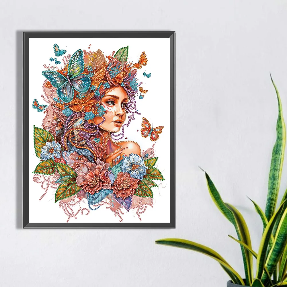 Diamond Painting - Partial Special Shaped Drill - Elf Girl(Canvas|30*40cm)