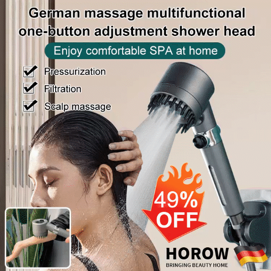 German massage multifunctional one-button adjustment shower head(🔥🔥lowest price ever🔥🔥)