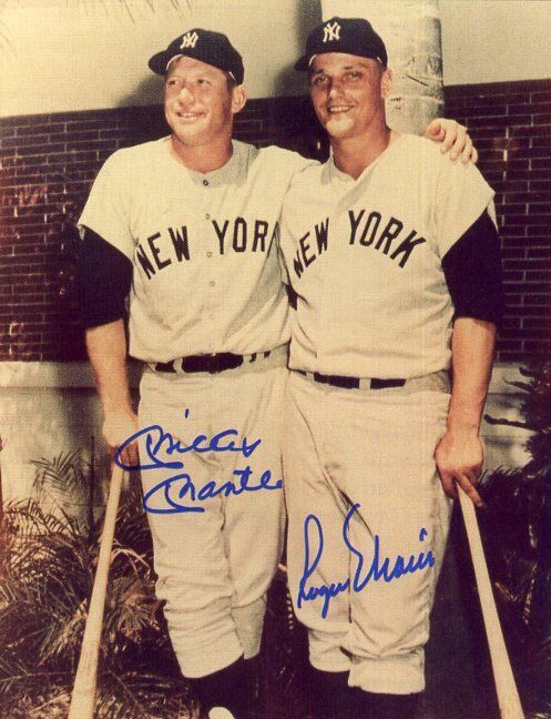 MICKEY MANTLE & ROGER MARIS Signed Photo Poster paintinggraph American Baseball Legends preprint