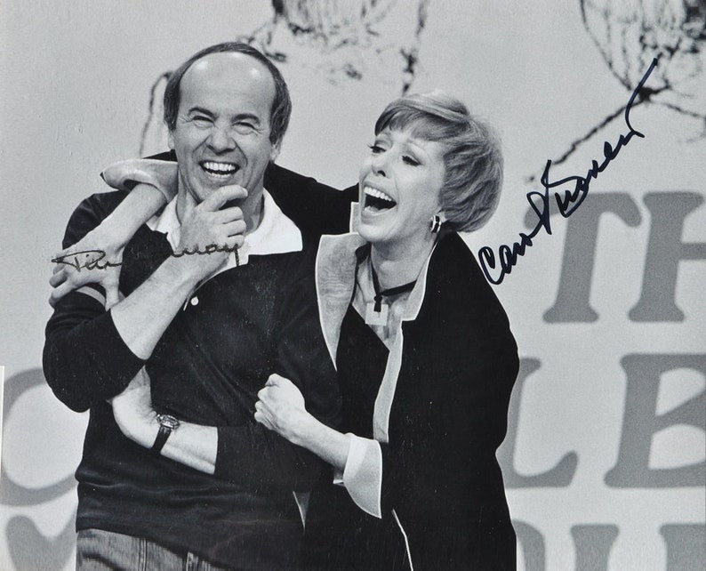 CAROL BURNETT & TIM Conway Signed Photo Poster painting X2 The Carol Burnett Show wcoa