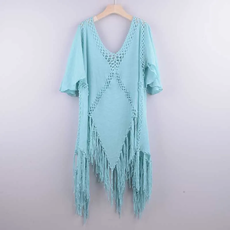 Bathroom Outings Women Pareo For The Beach Cover Up Summer Dress 2021 Irregular Patchwork Polyester Tunic Robe De Plage Bath