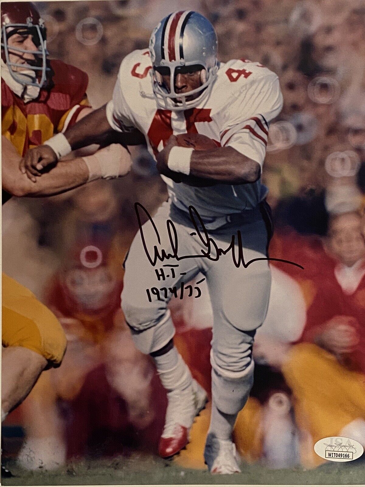 Archie Griffin signed Ohio St Buckeyes 8X10 Photo Poster painting HT 1974/75 - Jsa Witness