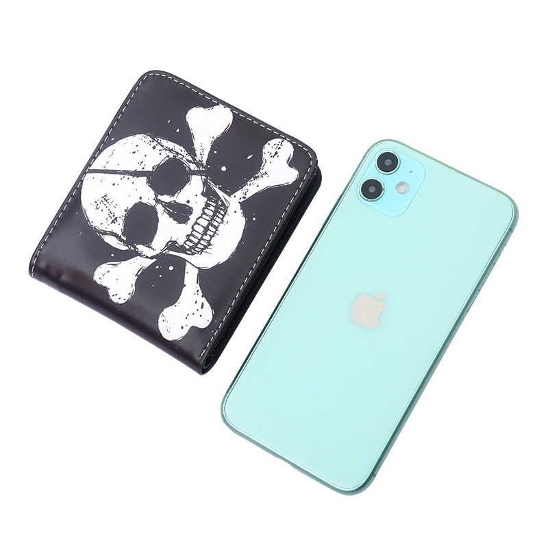 Unisex Skull Pu Leather Open Wallets
