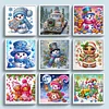 Bonhomme de neige partiel bricolage 5d kits d&rsquo;art en diamant &agrave; perceuse sp&eacute;ciale 30x30cm