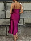 Solid Color Spaghetti-Neck  Midi Dress
