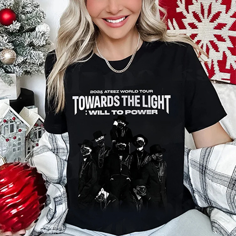 2025 ATEEZ World Tour Towards the Light: Will to Power Logo Poster T-shirt