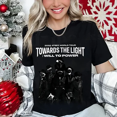 2025 ATEEZ World Tour Towards the Light: Will to Power Logo Poster T-shirt officialateezshop