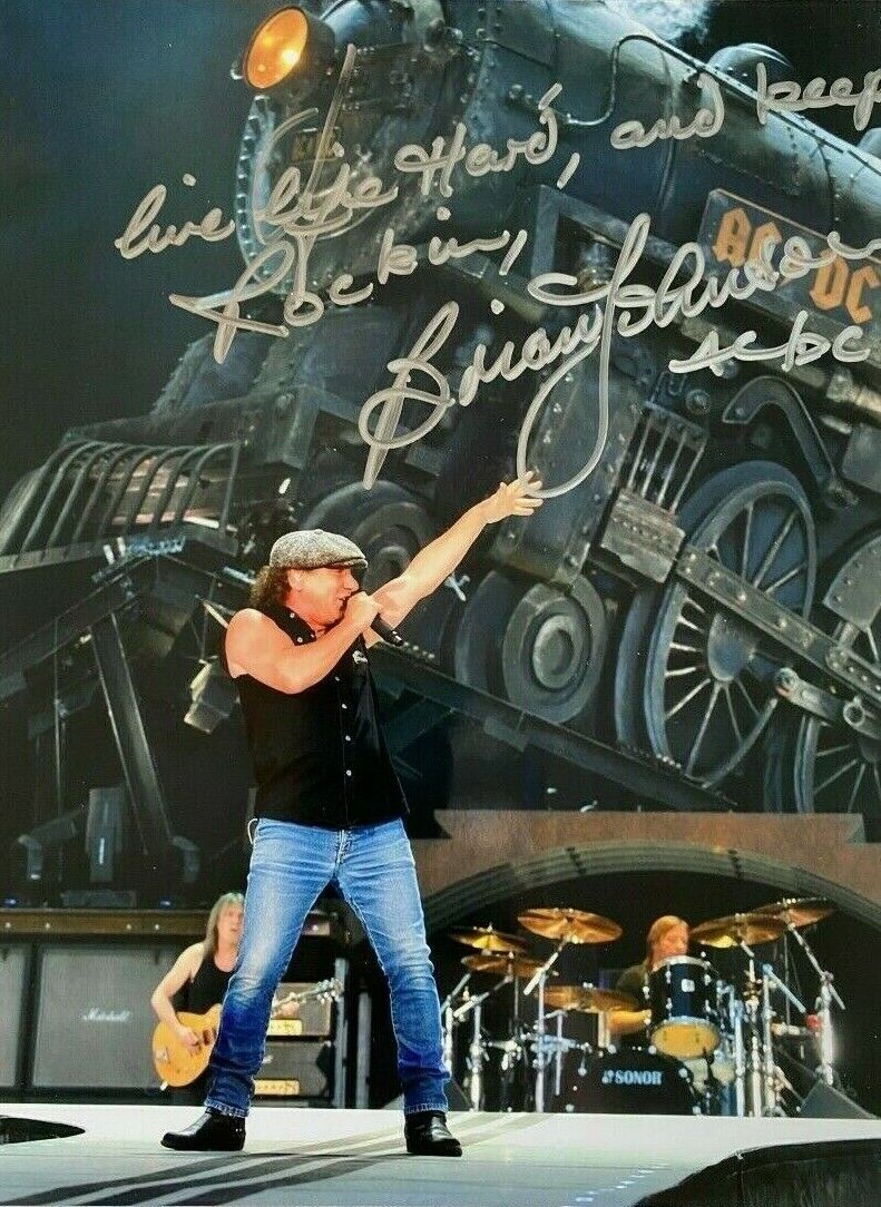 Brian Johnson signed autographed 8x10 Photo Poster painting Extremely Rare AC/DC