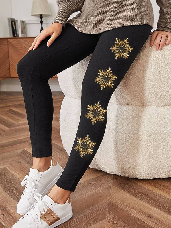 Women's Snowflake Print Leggings