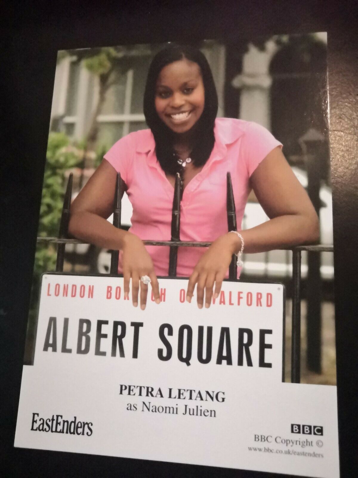 EASTENDERS UNSIGNED CAST CARD OF PETRA LETANG