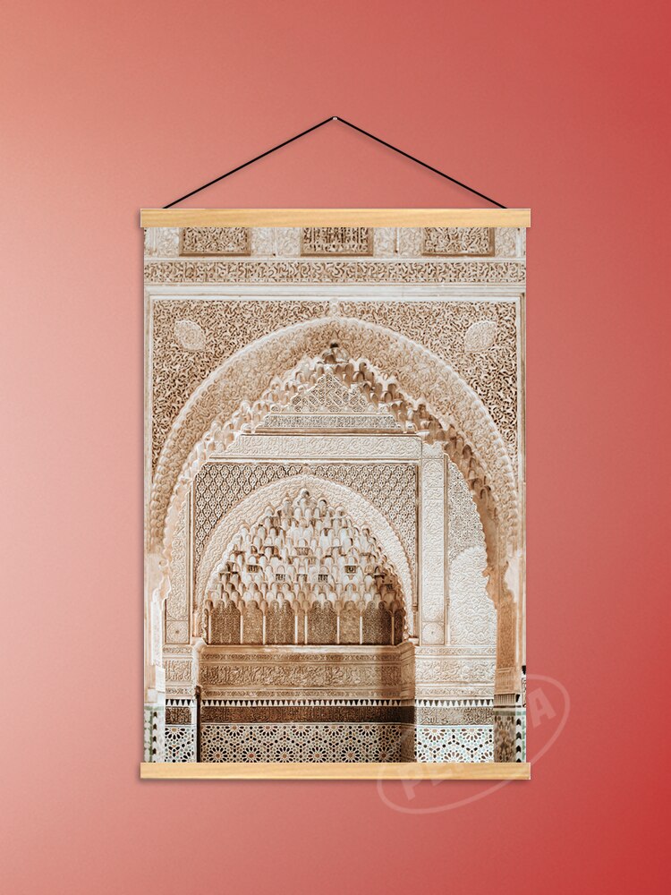 Canvas Scenery Pictures Home Decor Wooden Hanging Architecture Painting Retro Church Poster HD Prints Wall Art Modular Bedroom