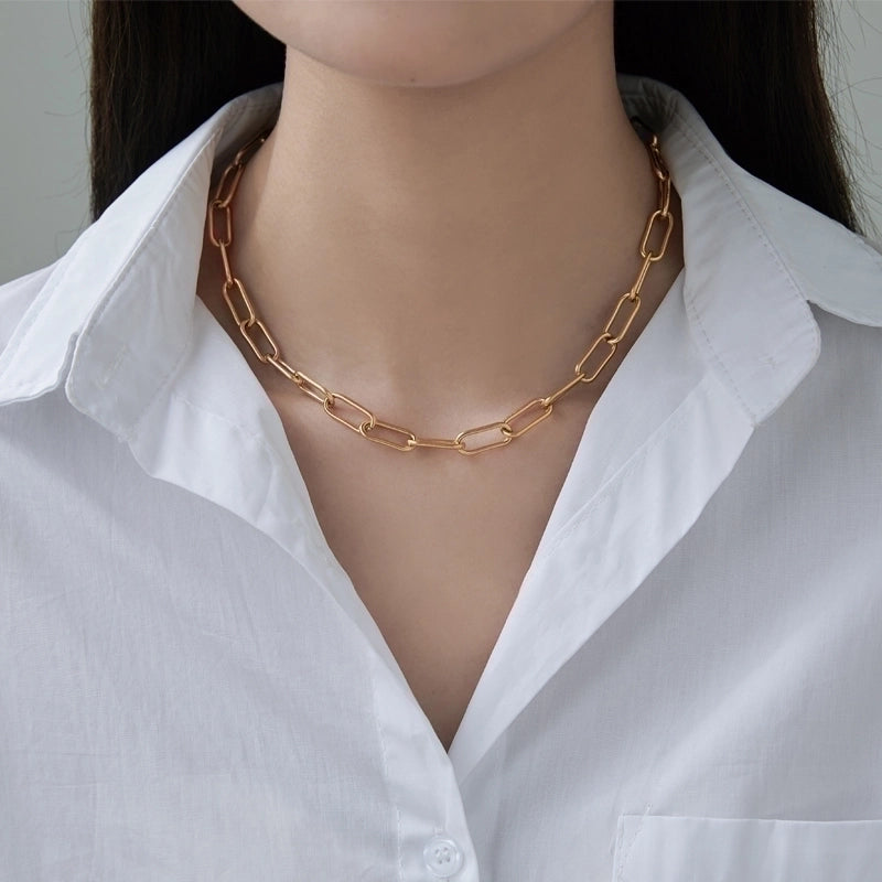 304 Stainless Steel 18K Gold Plated Casual Plating Geometric None Choker