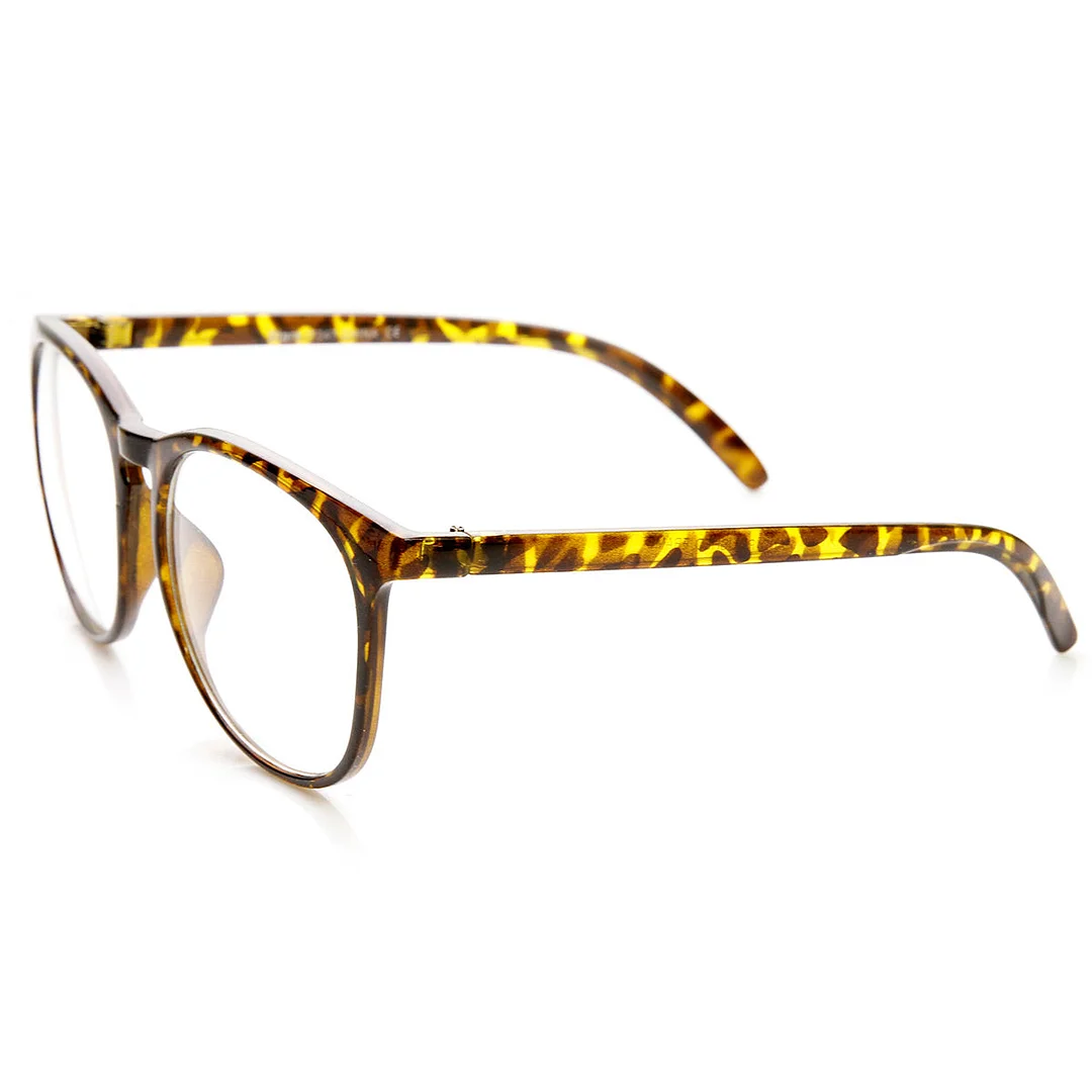 Vintage Inspired Oversized P3 Circa 80s Keyhole Clear Lens Glasses