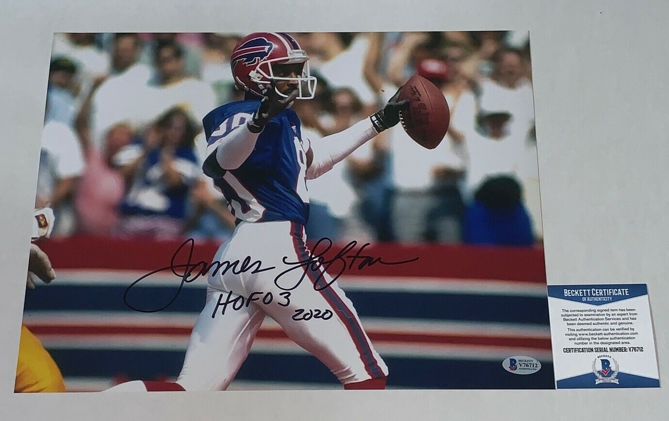 James Lofton signed Buffalo Bills 11x14 Photo Poster painting W/ HOF Inscription 2 BAS Beckett