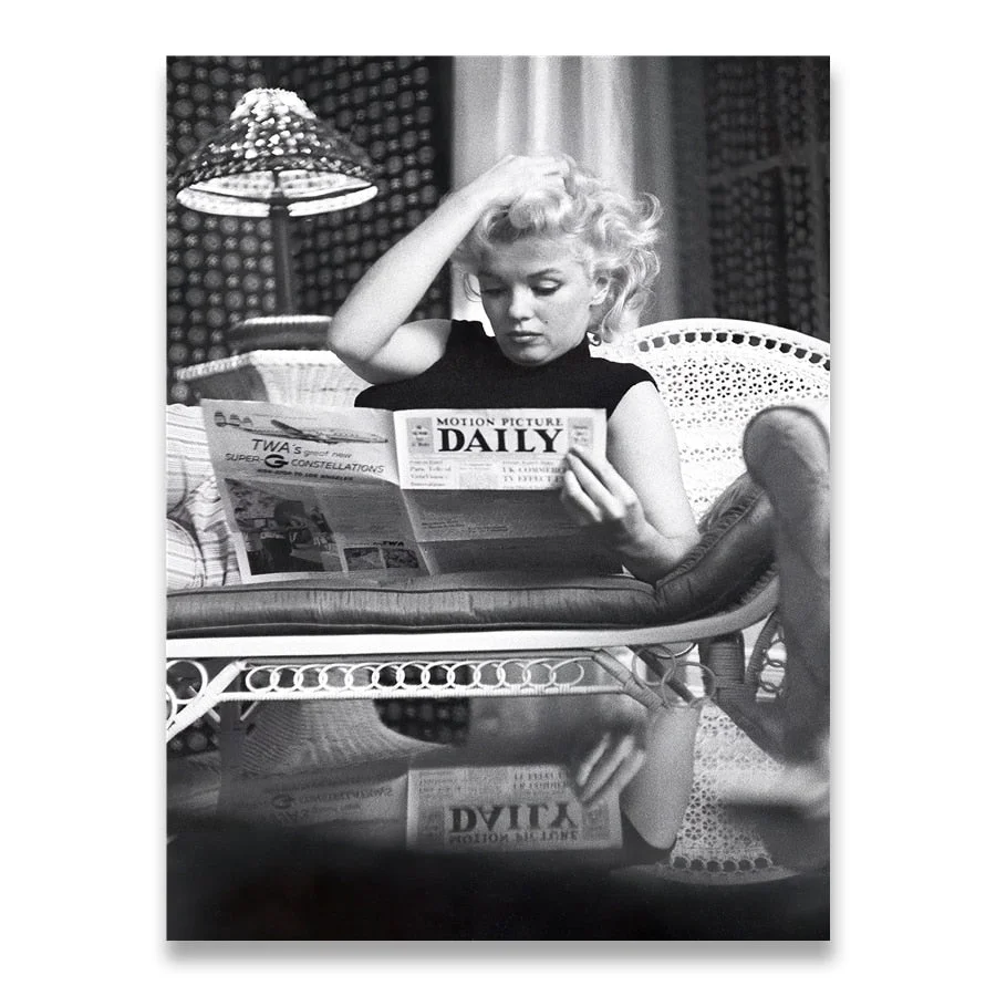 Canvas Marilyn Actor Monroe Paintings Wall Artwork Poster Pictures Prints Nordic Style Home Decor For Living Room Modular Frame