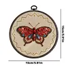 15x15cm Bead DIY Cross Stitch Kits Embroidery Needlepoint Starter Kits with Embroidery Hoop Cross Stitch Art and Crafts Kits for Beginners Adults Home Decor