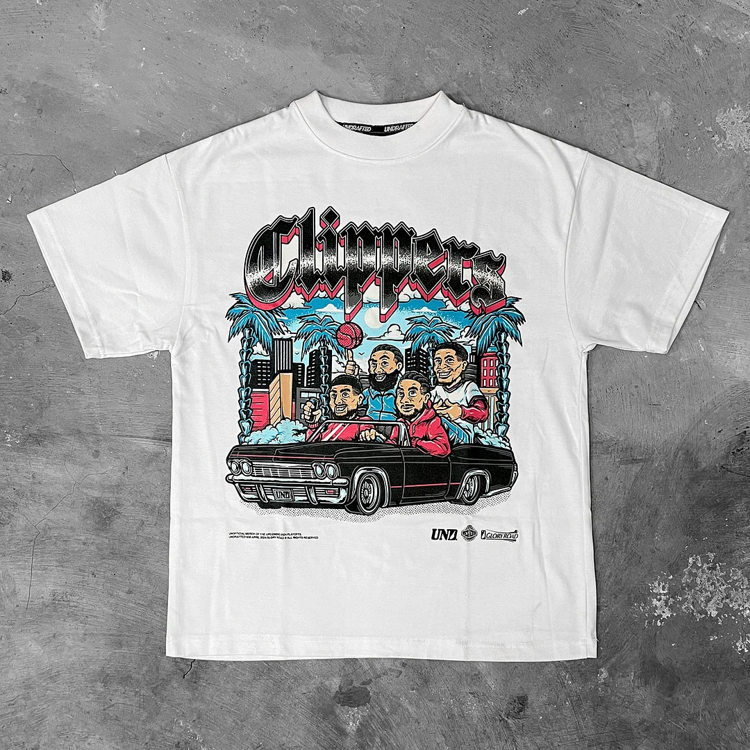 Casual Street Sports Print T-Shirt