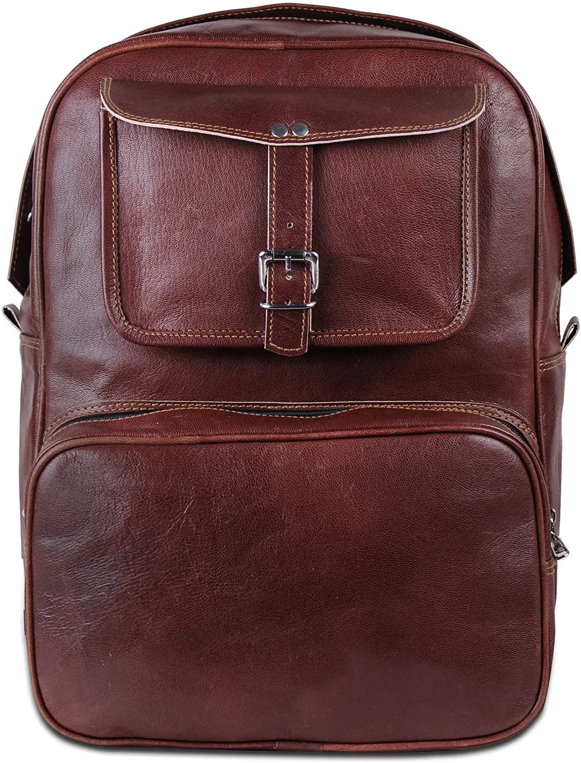 Handmade World Vintage Laptop Leather Backpack Lightweight School College Bag Rucksack Fits 15-inch Notebook Computer