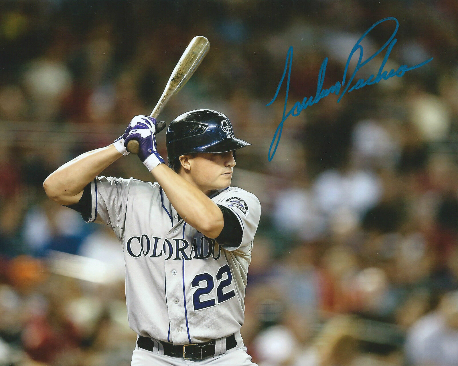 **GFA Colorado Rockies *JORDAN PACHECO* Signed 8x10 Photo Poster painting J1 COA**