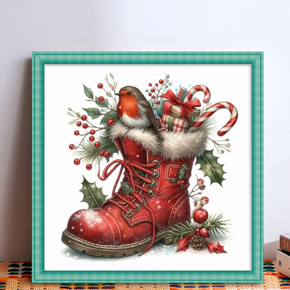 11CT Full Stamped Cross Stitch Kit - Christmas Boots (40*40cm)