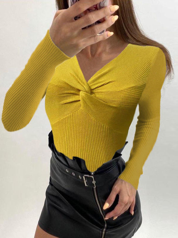 Women Long Sleeve V-neck Graphic Floral Printed Top