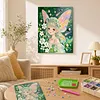(30x40cm)DIY Pearl Painting Framed Fairy Girl Handmade Pearl Material Art Kit Living Room Decor