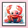 >SALE<Full Embroidery Eco-cotton Thread 14CT Printed Crab Cross Stitch Artwork 40x40cm