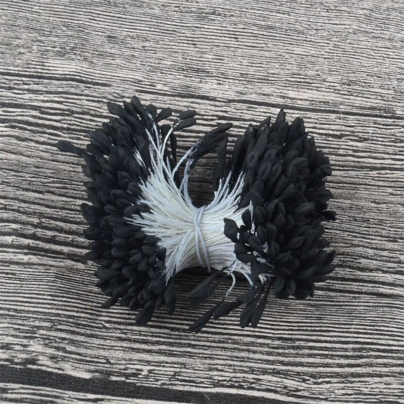 350/1700pcs 5mm Artificial Mini Stamen Matte Handmade Flowers For Wedding Party Home Decoration DIY Gift Box Wreath Decoration