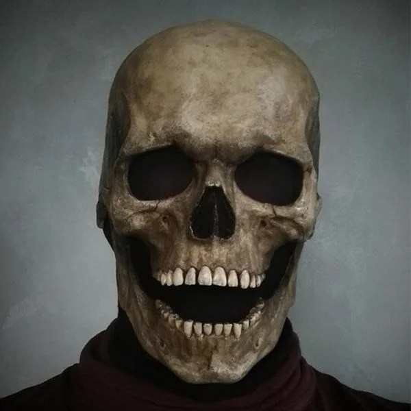 Full Head Skull Mask/Helmet with Movable Jaw