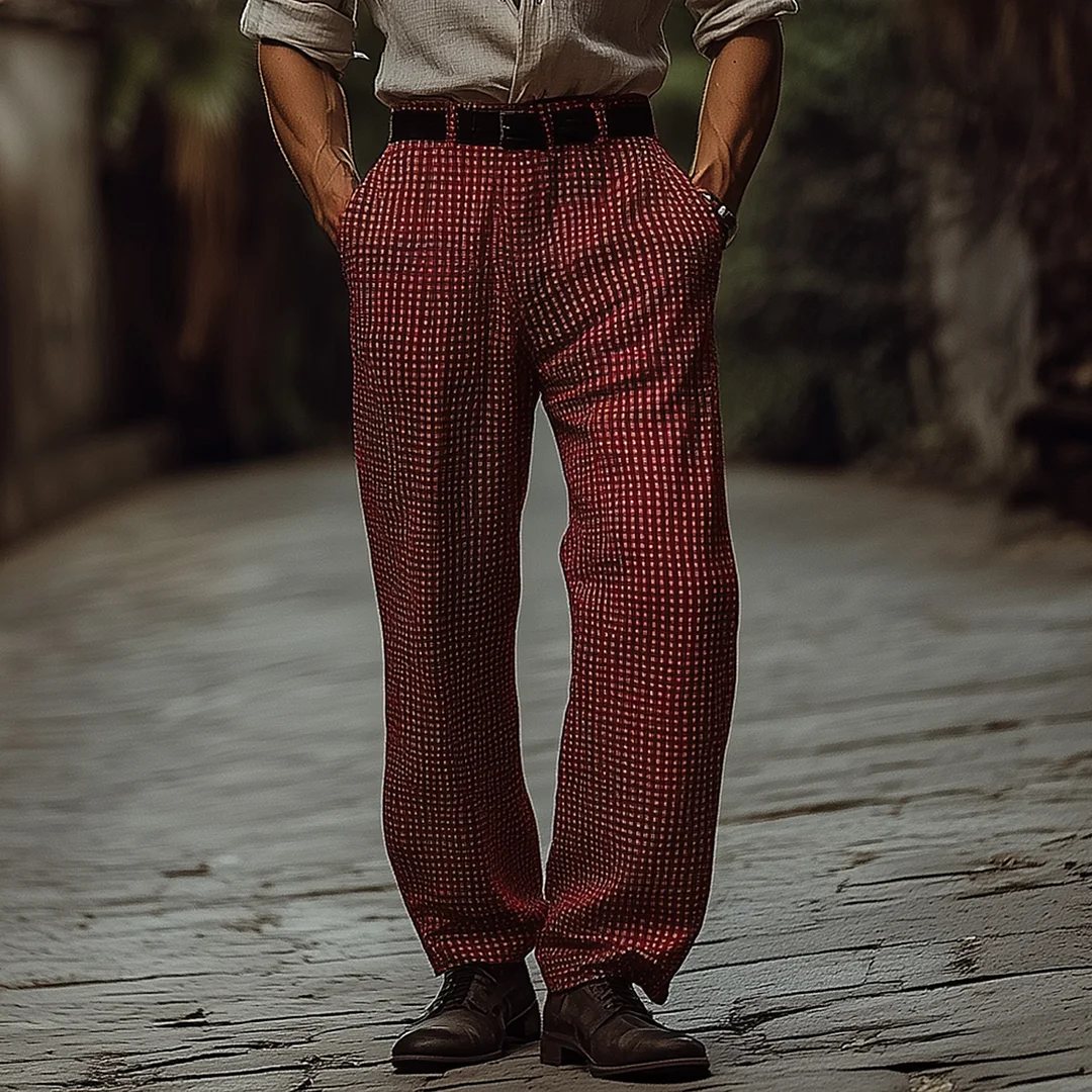 Classic Plaid Trousers - Stylish And Comfortable For All Seasons-inspireuse