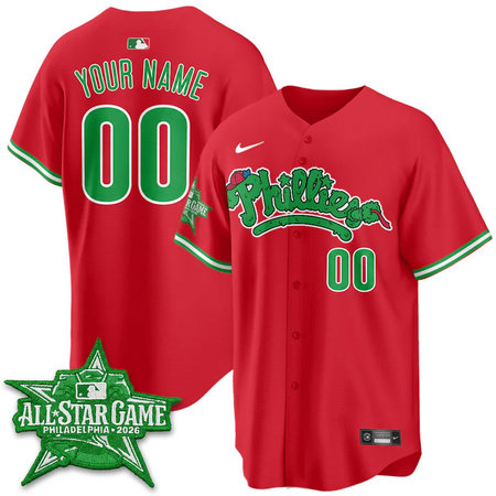 Youth Philadelphia Phillies Red 2026 MLB All-Star Custom Jersey OKVE