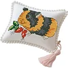 14CT Needle Insert Bag 2 Strands Printed Knitting Threads Pin Pouch with Tassel