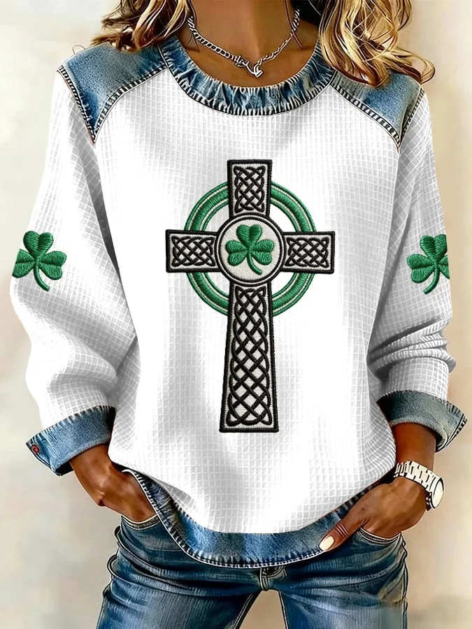 Women's St. Patrick's Day Print Casual Sweatshirt 
