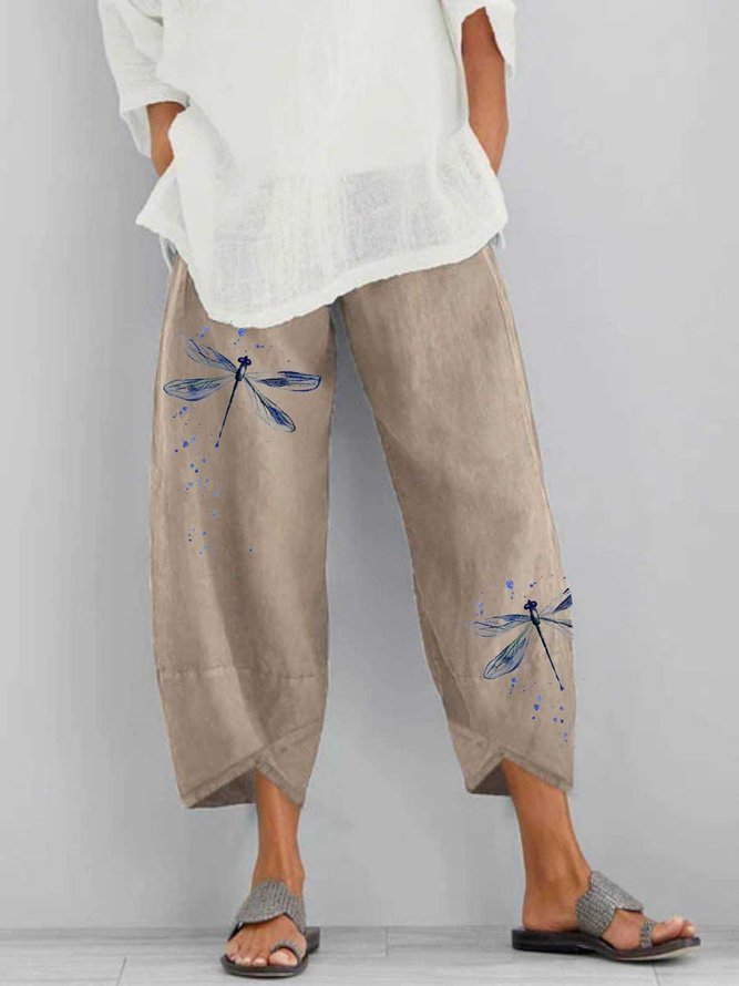 Graphic Casual Linen Pants