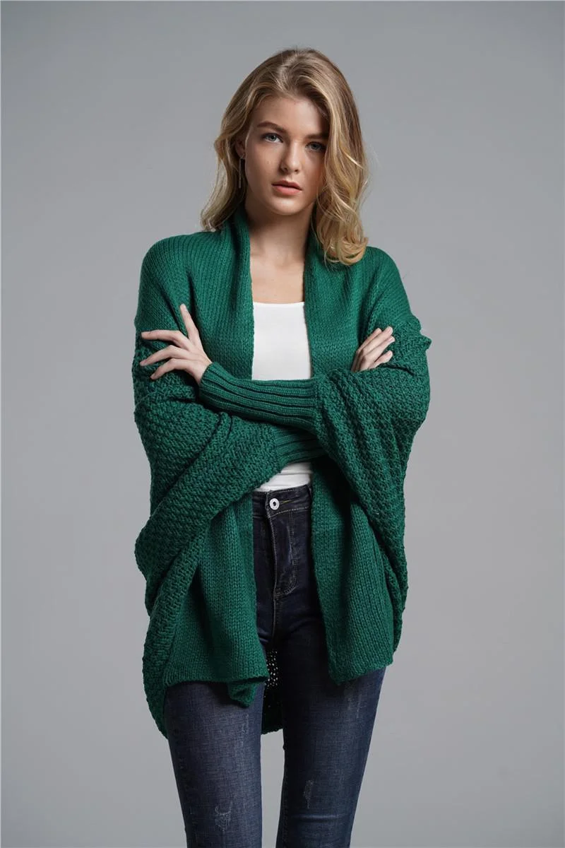 2020 Autumn Winter Knitted Cardigan For Women Long Sleeve Fashion Loose Korean Ladies Sweaters Vintage Cardigan Knit Coat Femme