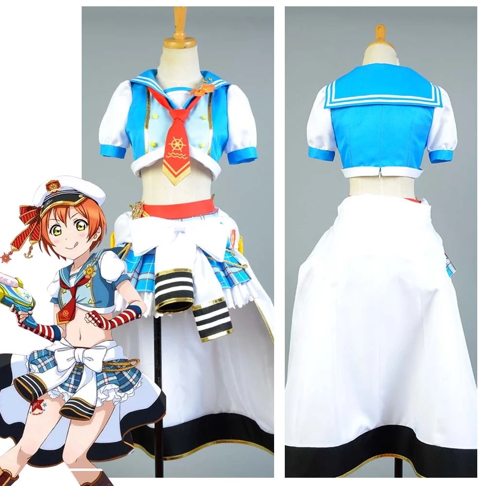 Lovelive Hoshizora Rin Navy Costume Cosplay Costume