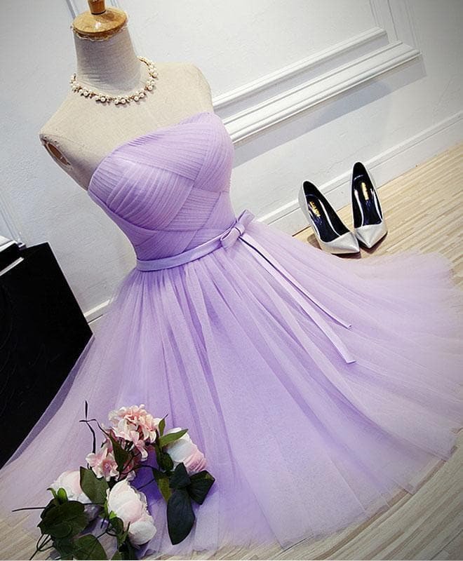 Cute A Line Tulle Short Prom Dress, Bridesmaid Dress SP15771