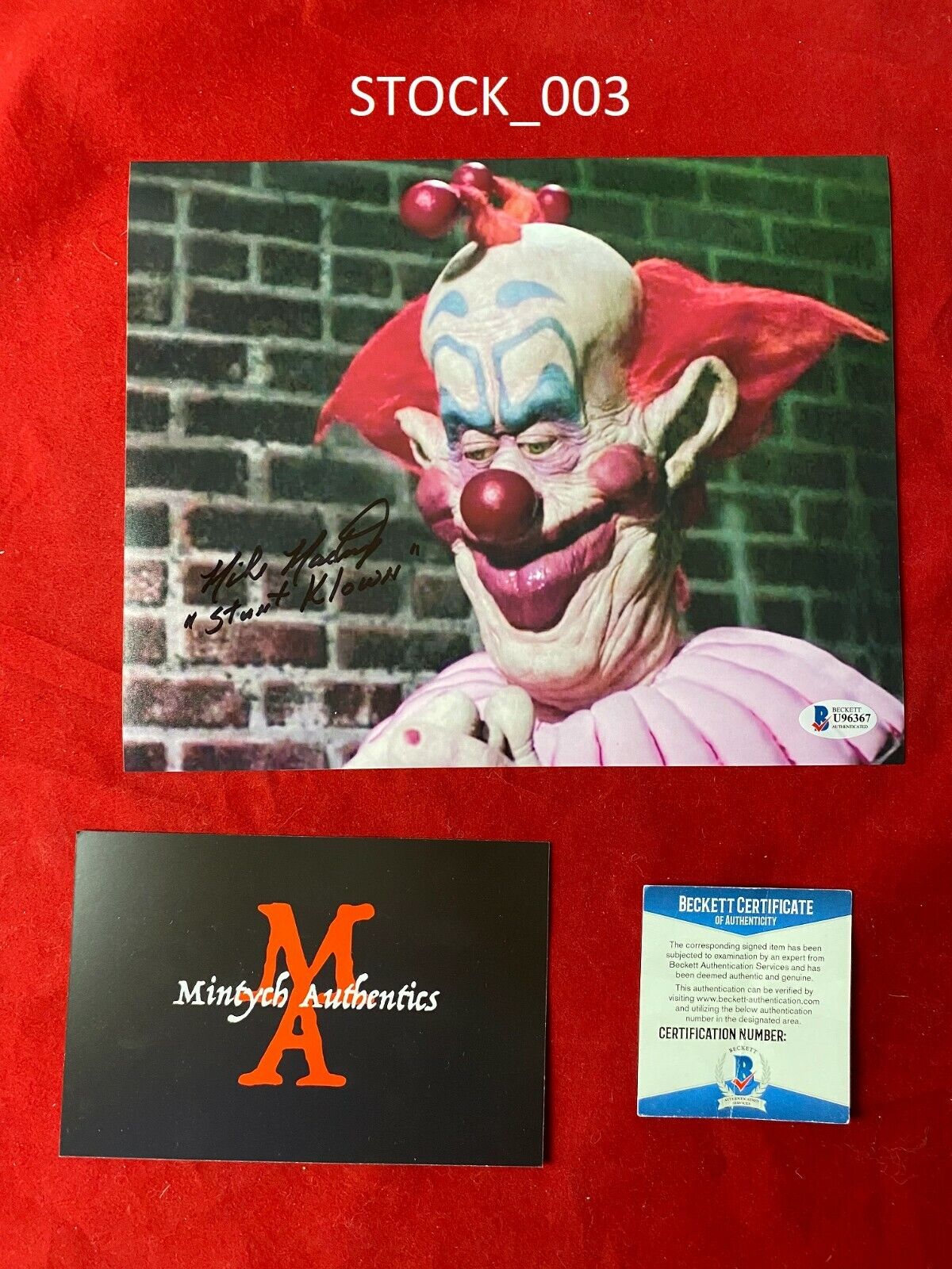 MIKE MARTINEZ SIGNED 8x10 Photo Poster painting! KILLER KLOWNS FROM OUTER SPACE! BECKETT COA