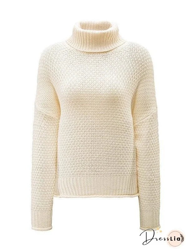 Knitted Turtleneck Pullover Sweater