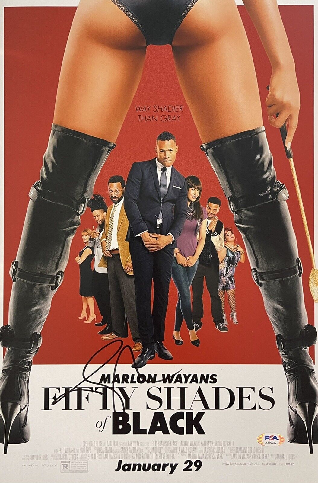 Marlon Wayans Signed Autographed 12x18 Photo Poster painting Fifty Shades Of Black PSA/DNA