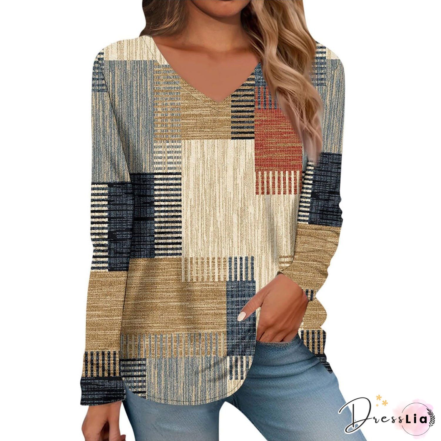 Casual Printed Striped Cardigan