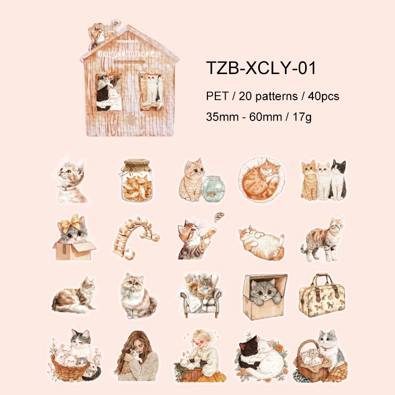 PET Sticker - Little Pet Paradise Series Kawaii Cat and Dog 